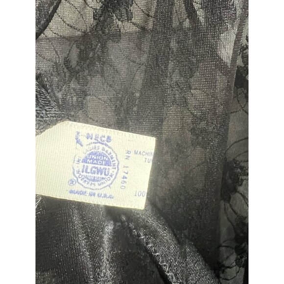 Vintage Black Sheer Lace Nightgown Medium - Picture 5 of 6